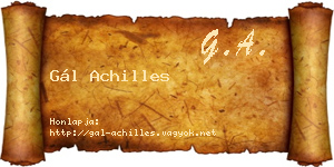 Gál Achilles névjegykártya