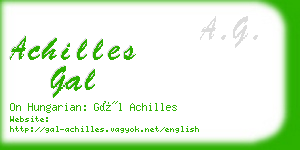 achilles gal business card